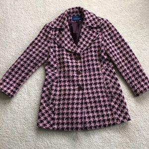 Purple and Pink Tweed winter coat